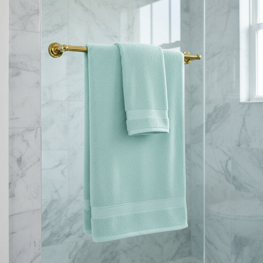 TOALLAS DE BAÑO CELESTE