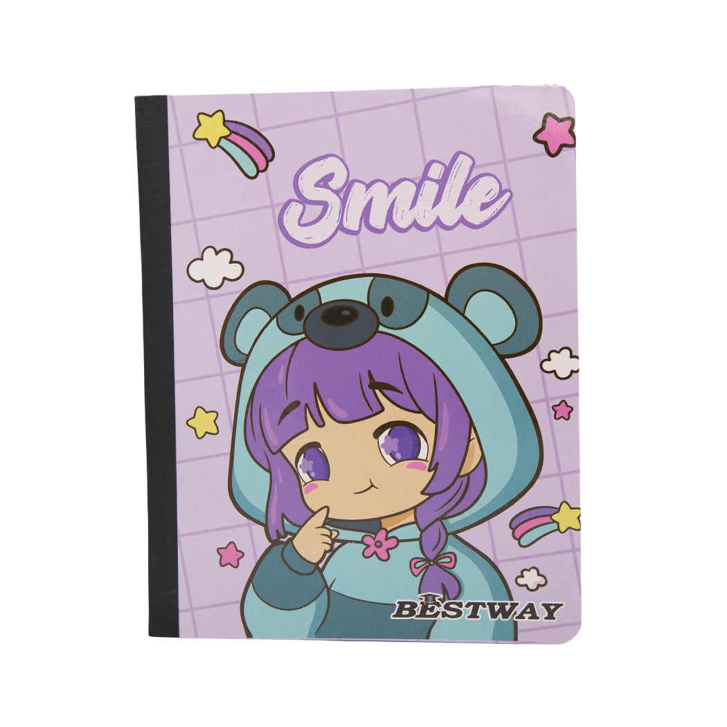 CUADERNO RAYA ANCHA ESTILO KAWAII
