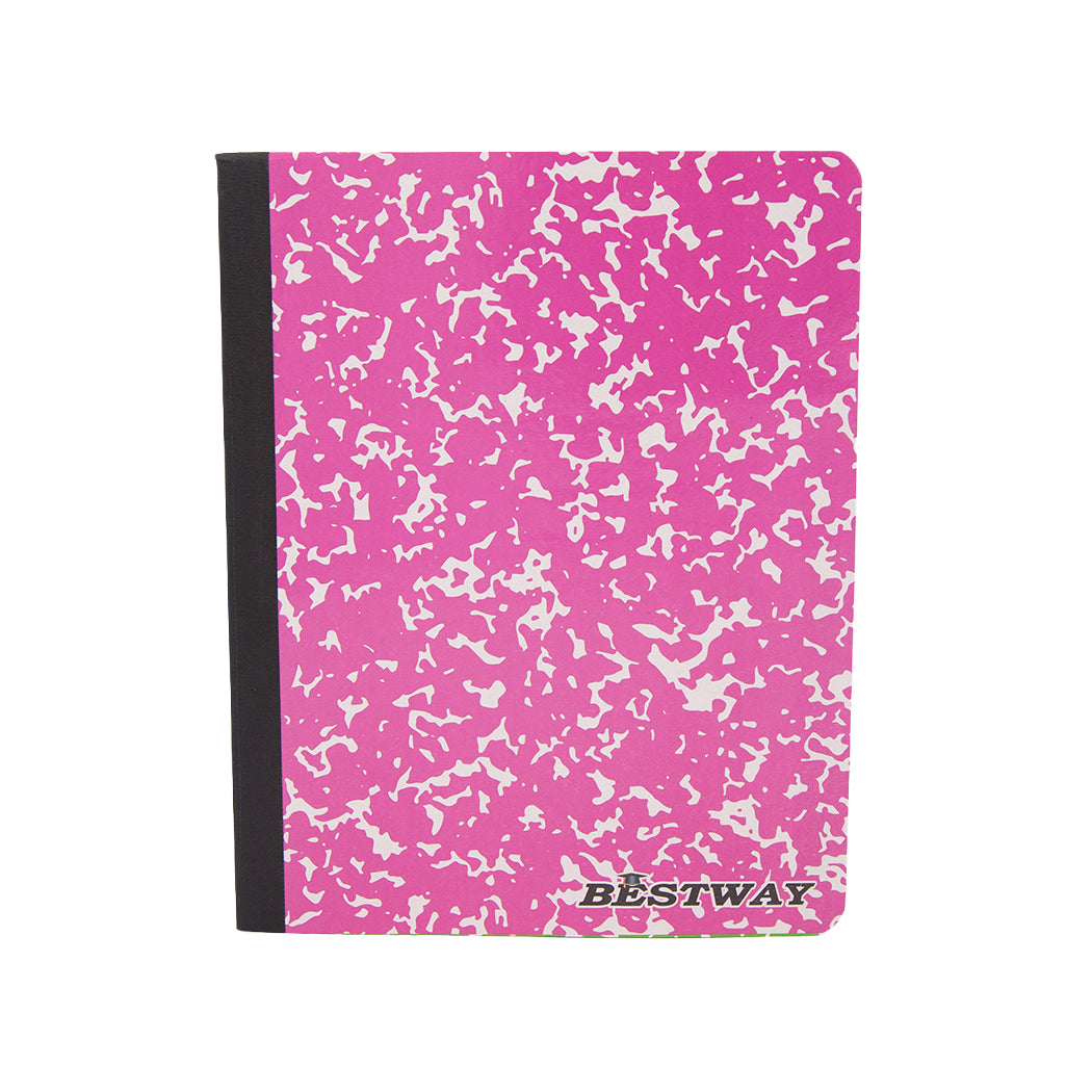 CUADERNO RAYA ANCHA DISEÑO MARMÓL EN ROSA
