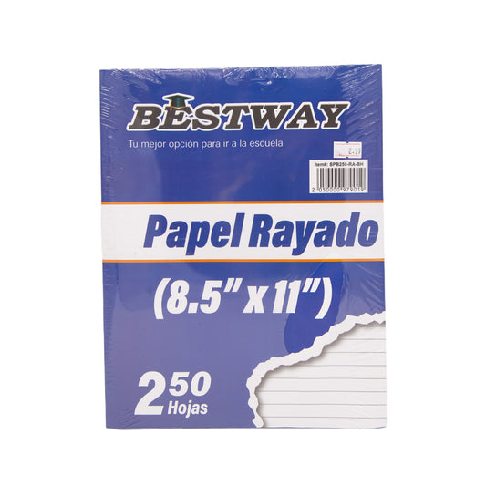 PAPEL RAYADO BESTWAY 250 HOJAS