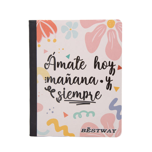 CUADERNO RAYA ANCHA 3 MATERIAS FLORAL