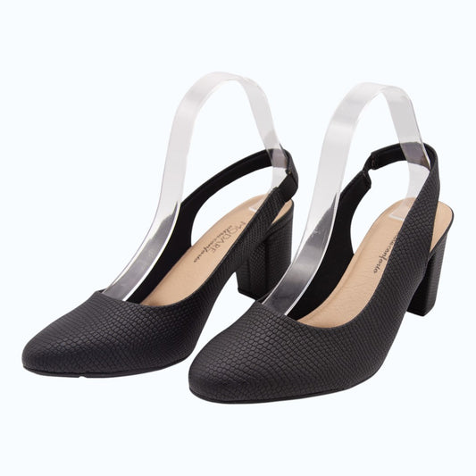 ZAPATOS DISEÑO TIPO LEZARD NEGROS