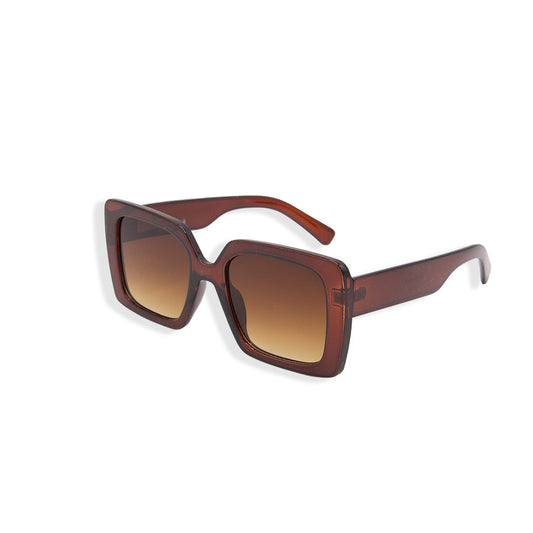 LENTES DE SOL DE DAMA CUADRADO CAFÉ