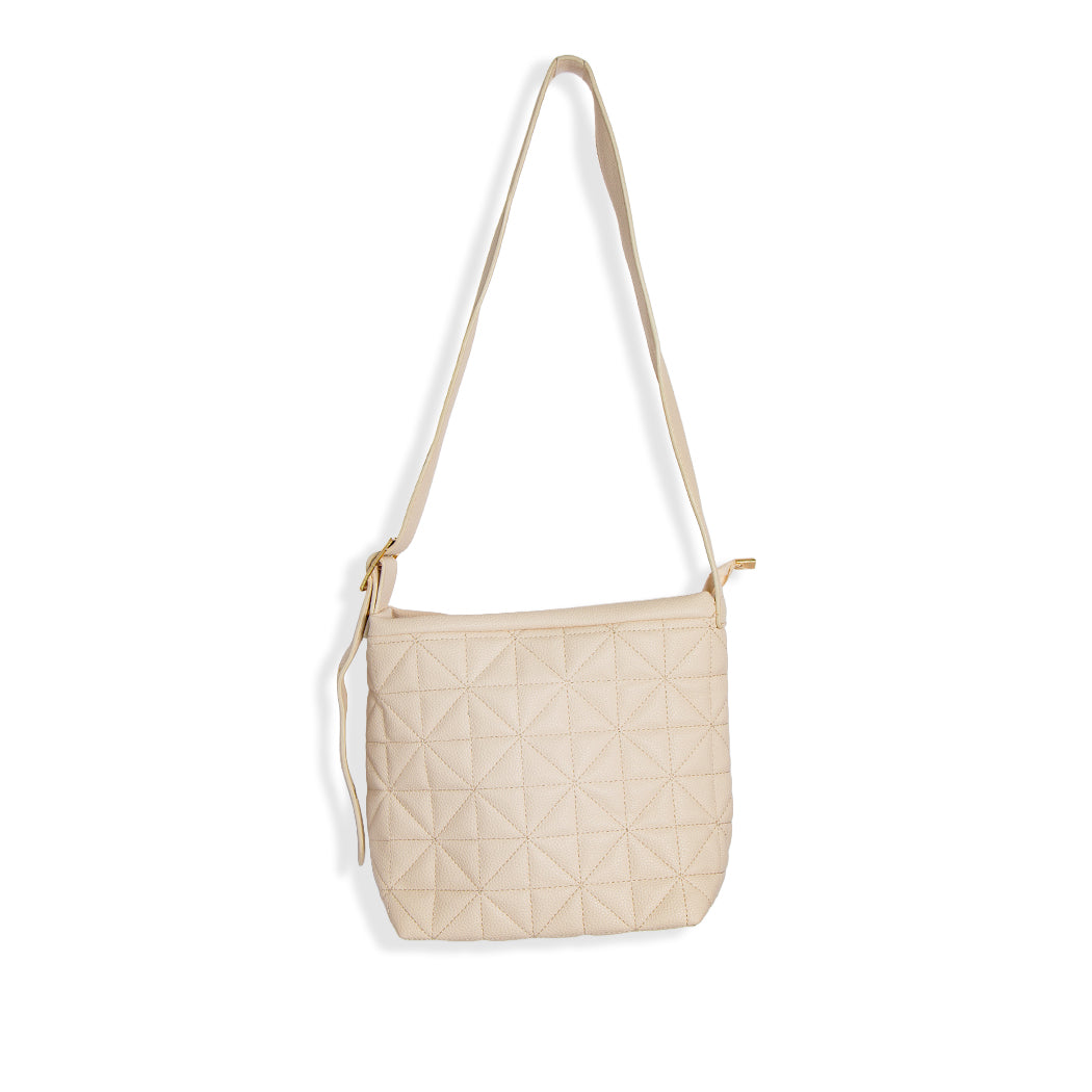 BOLSO DISEÑO ACOLCHADO BEIGE