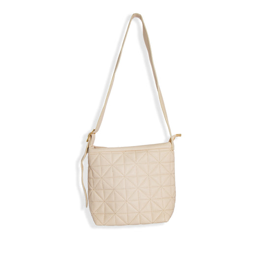 BOLSO DISEÑO ACOLCHADO BEIGE
