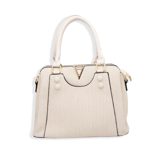 BOLSO DE MANO BLANCO HUESO