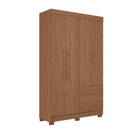 ROPERO DE 4 PUERTAS 2 GAVETAS MARRÓN