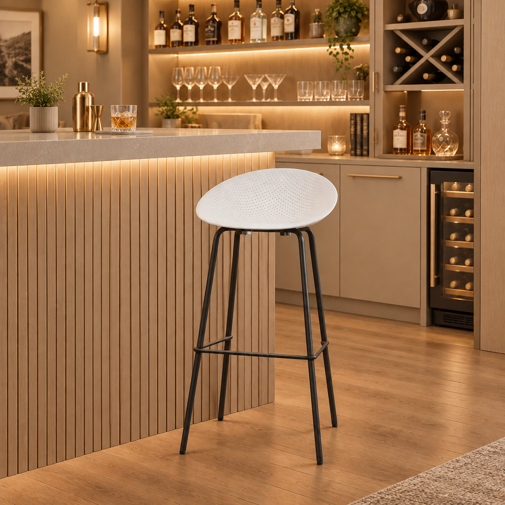 SILLA DE BAR ASIENTO PLÁSTICO