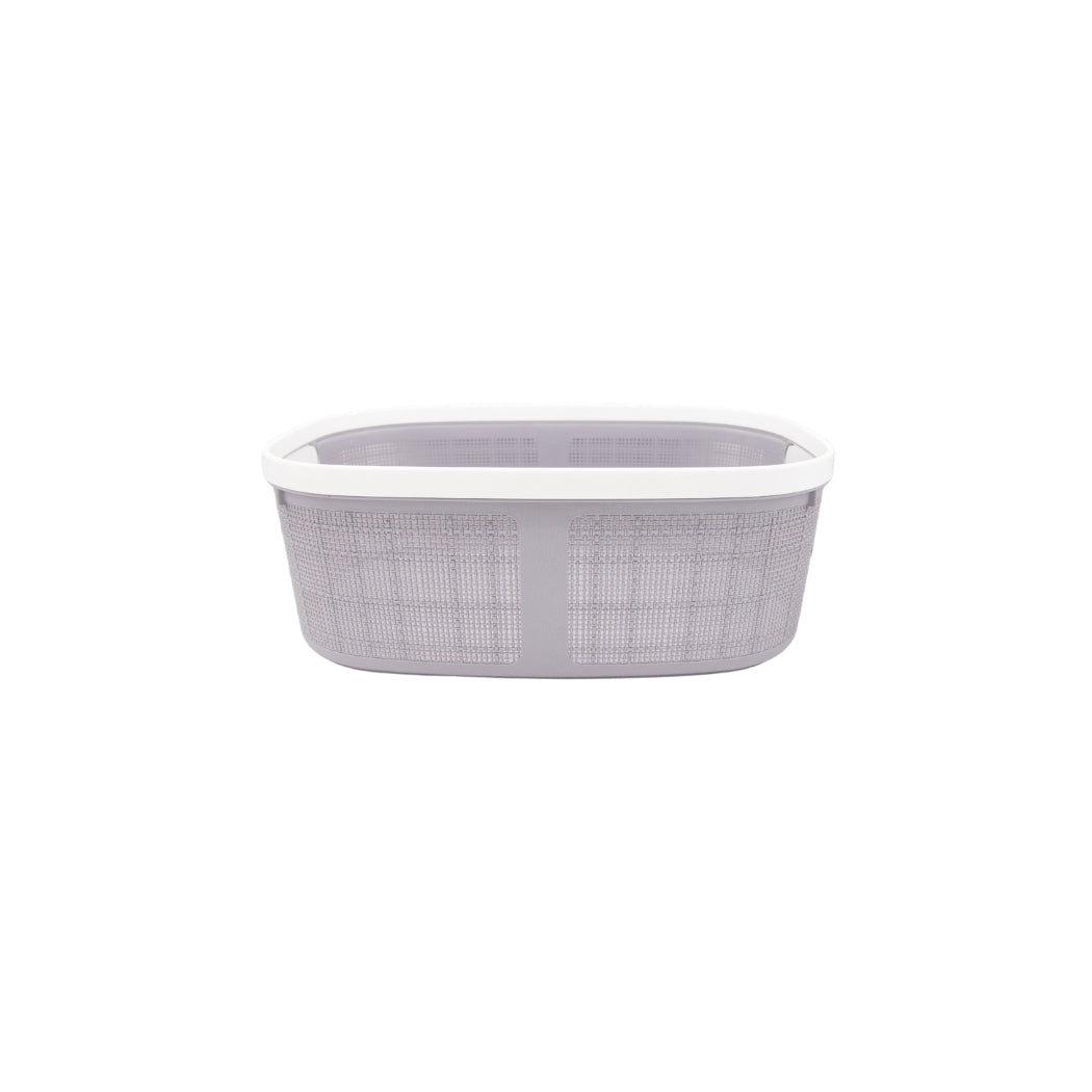 CANASTA PLÁSTICA GRIS OVALADA