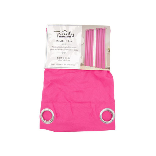 CORTINA DECORATIVA ROSA CHICLE 140X213CM