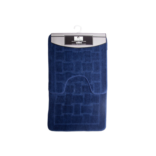 SET DE ALFOBRA PARA BAÑO AZUL