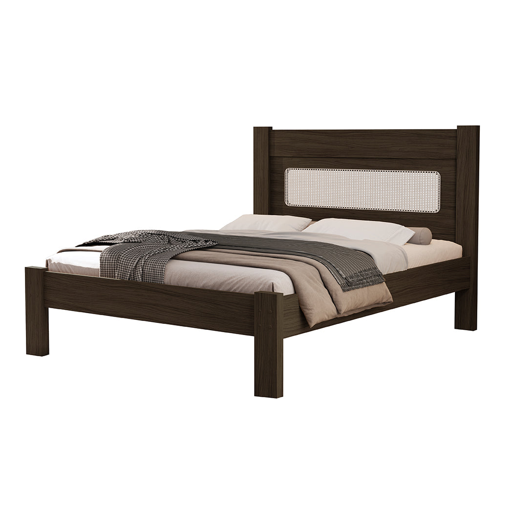 CAMA FULL CLARA CHOCOLATE OSCURO.