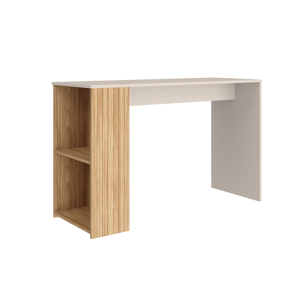 ESCRITORIO BLANCO/ BEIGE 2 COMPARTIMIENTO DE UN LADO