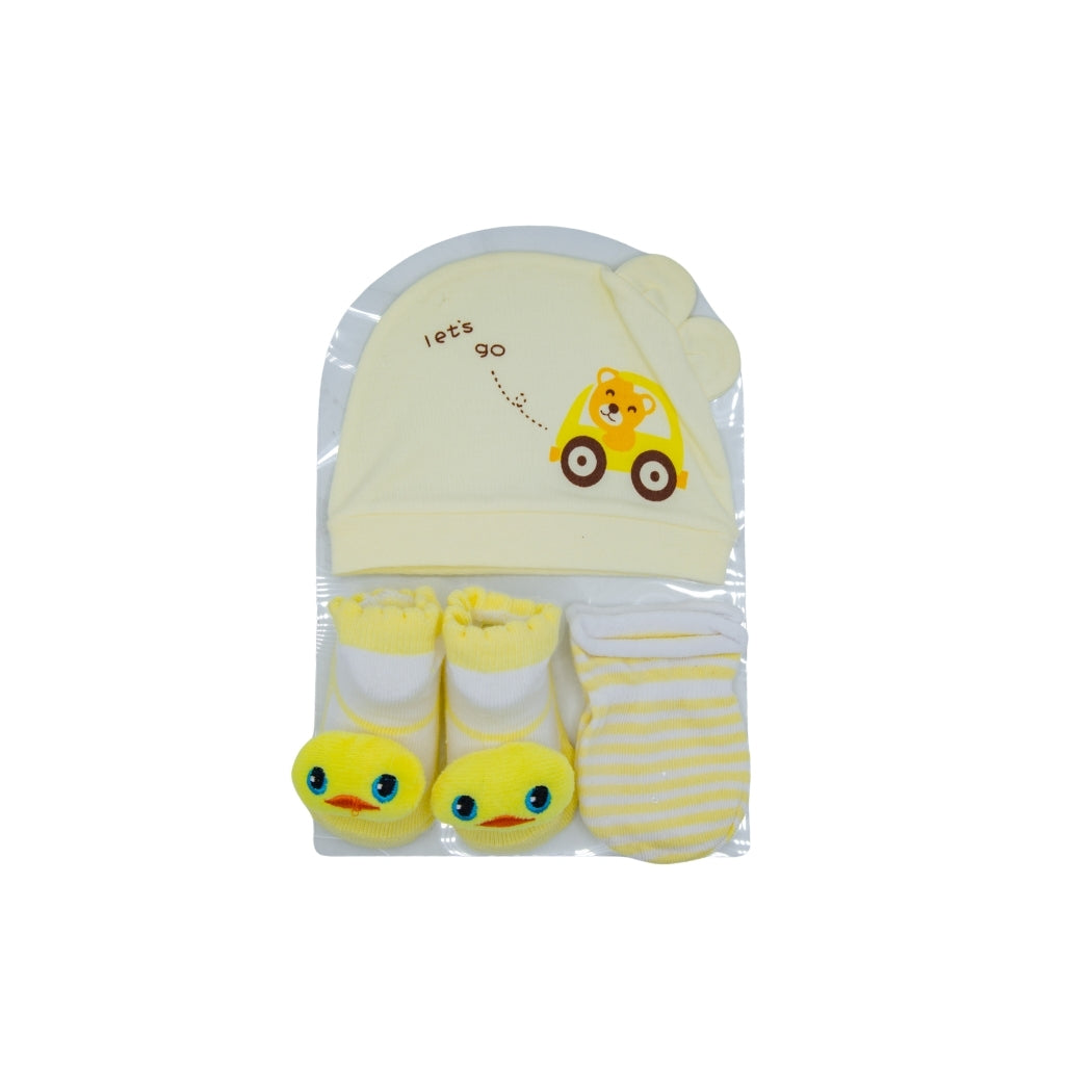 GORRO MEDIAS Y PUÑITOS SET 3PZS