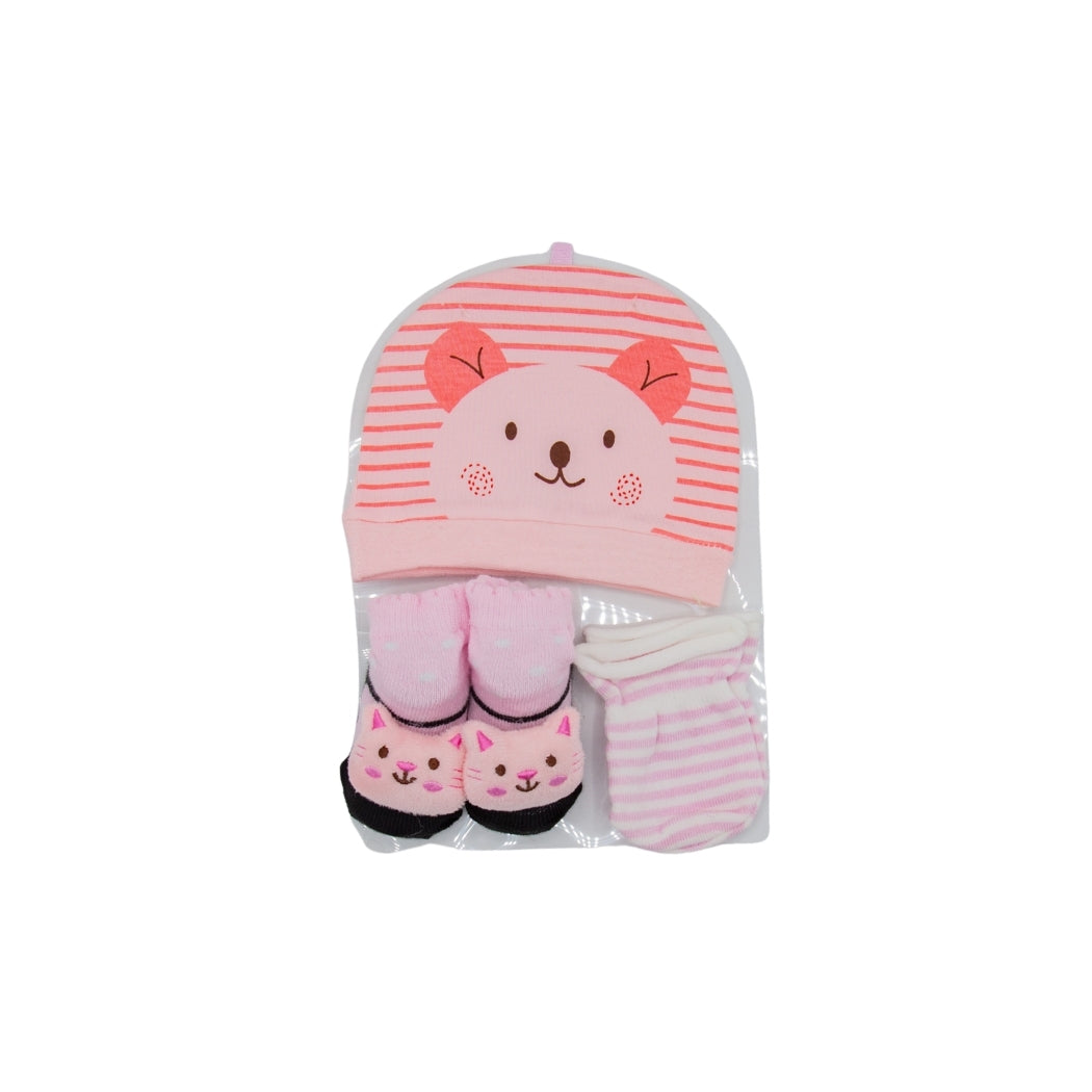 GORRO MEDIAS Y PUÑITOS SET 3PZS