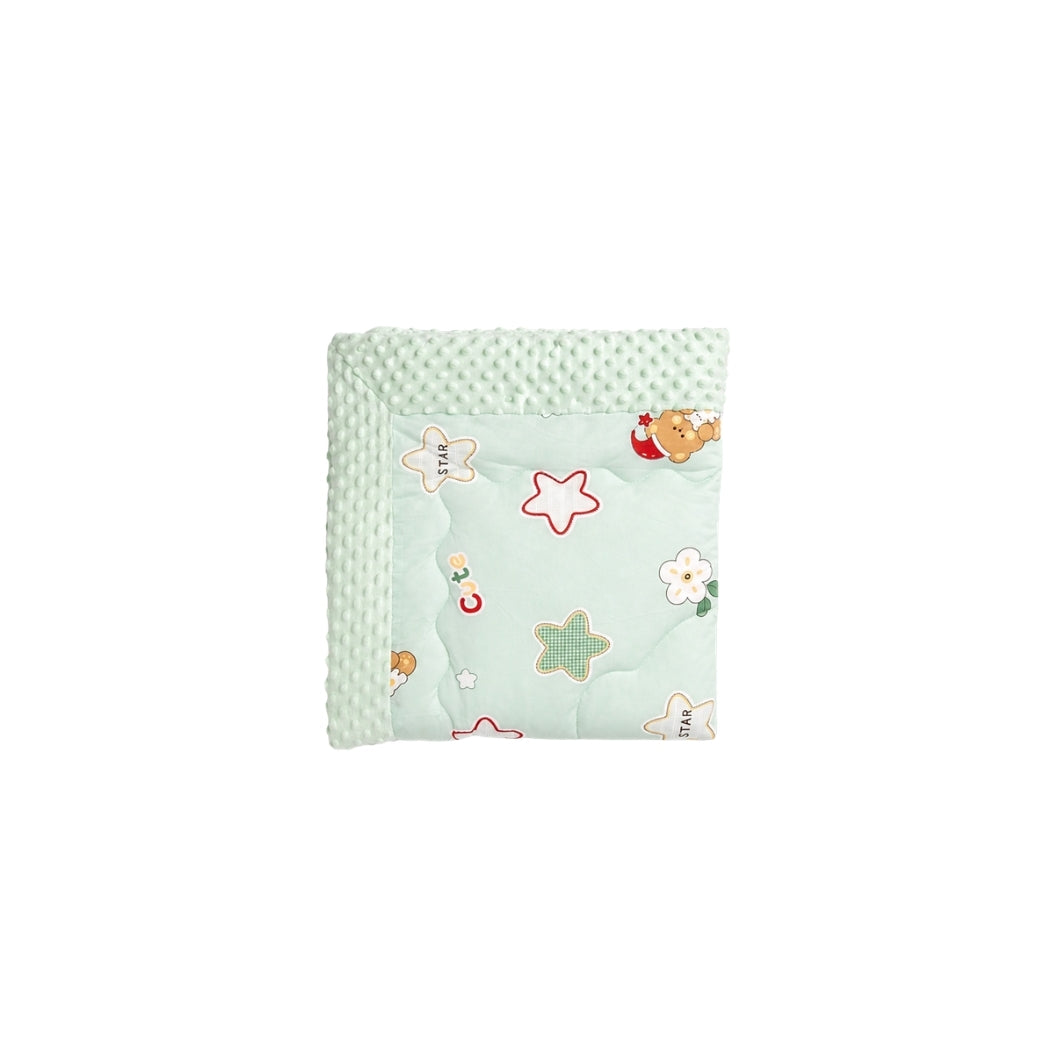 COLCHA PARA CUNA DE OSO Y ESTRELLA
