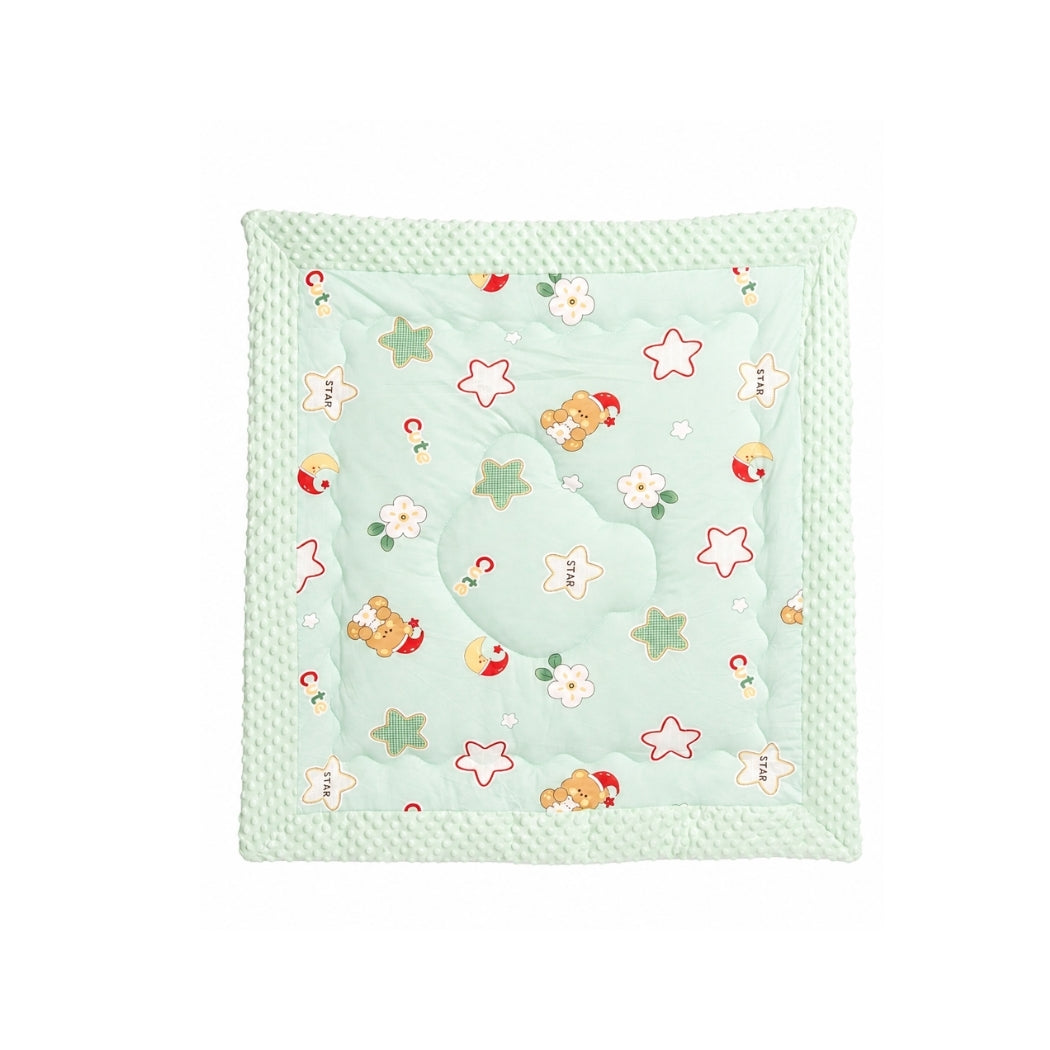 COLCHA PARA CUNA DE OSO Y ESTRELLA
