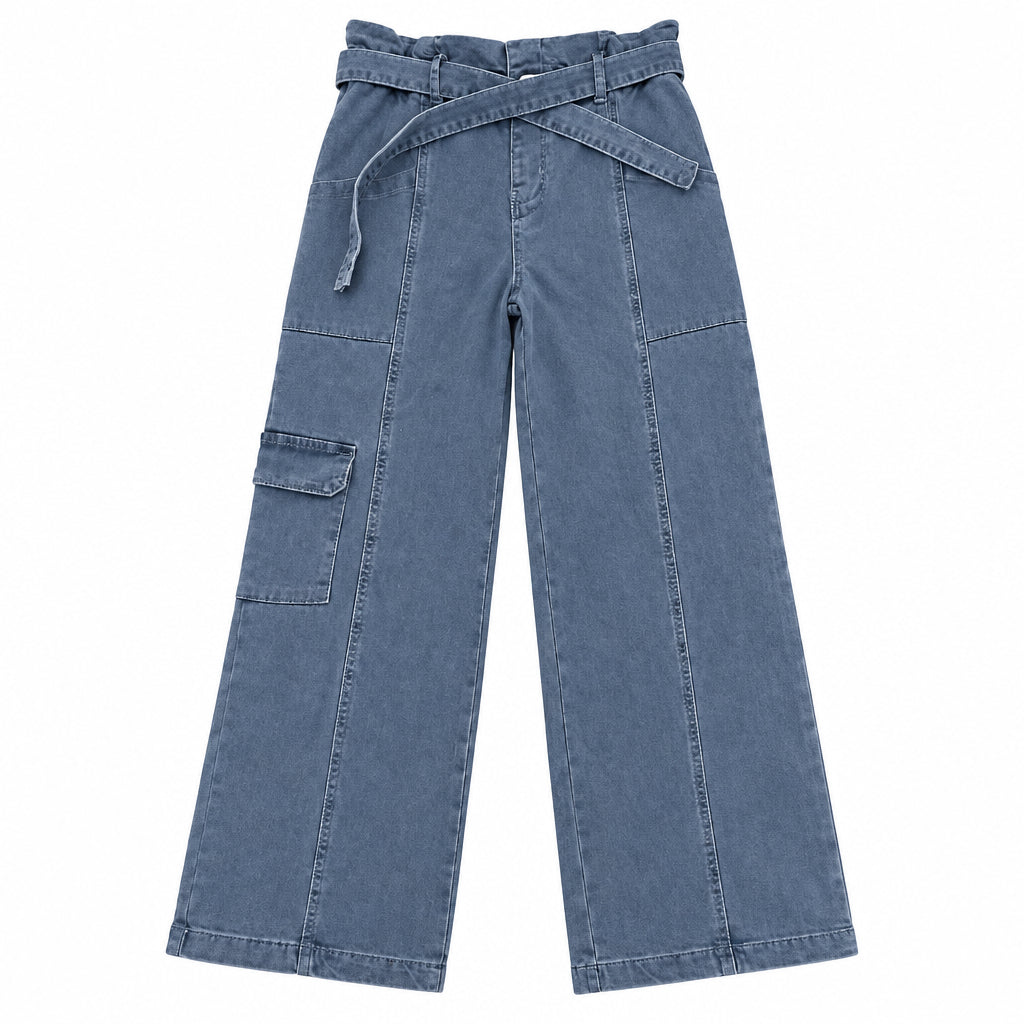JEANS DE NIÑA CON CINTURÓN