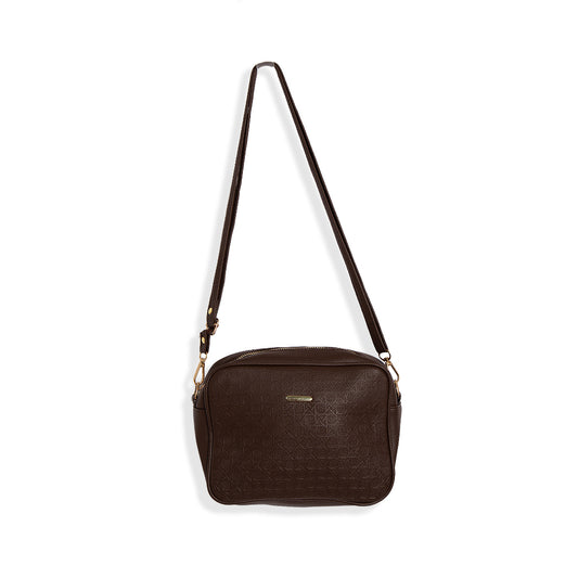 CROSSBODY MARRÓN DISEÑO MONOGRAMA
