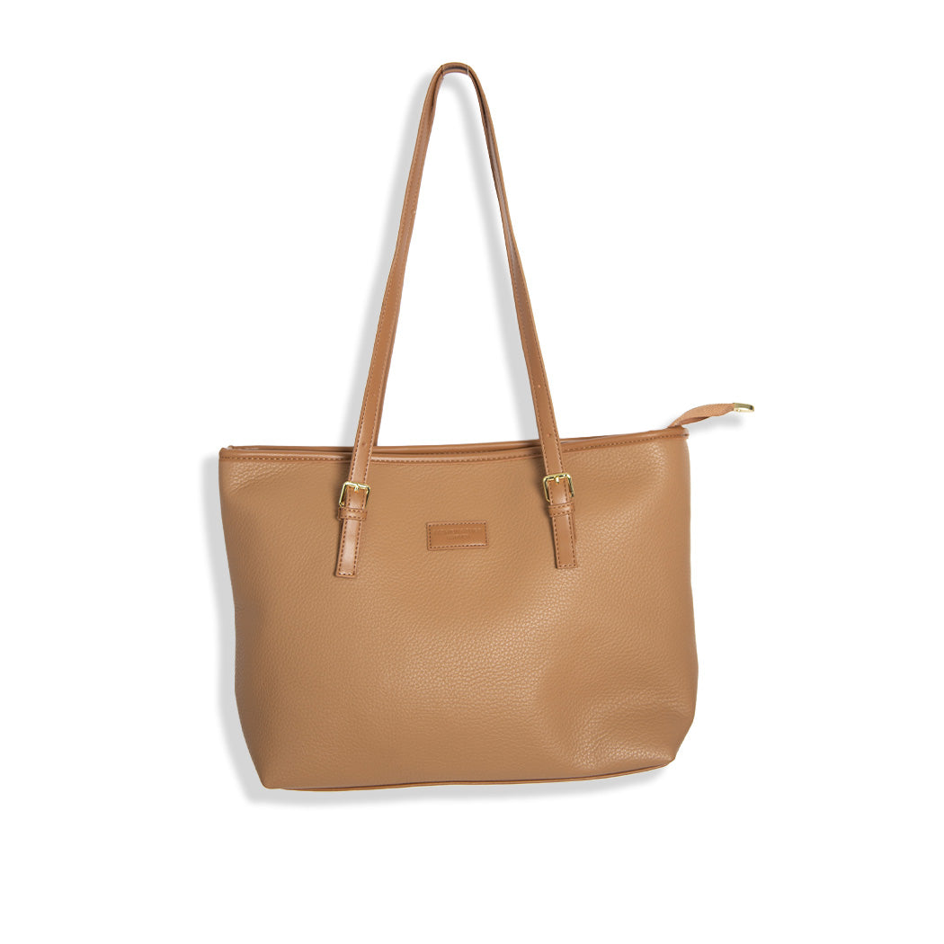 BOLSO MINIMALISTA DE HOMBRO MARRÓN