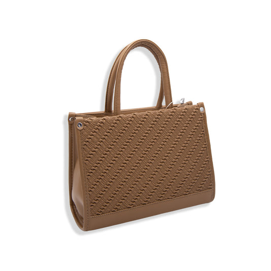 BOLSO DE MANO CHOCOLATE CLARO