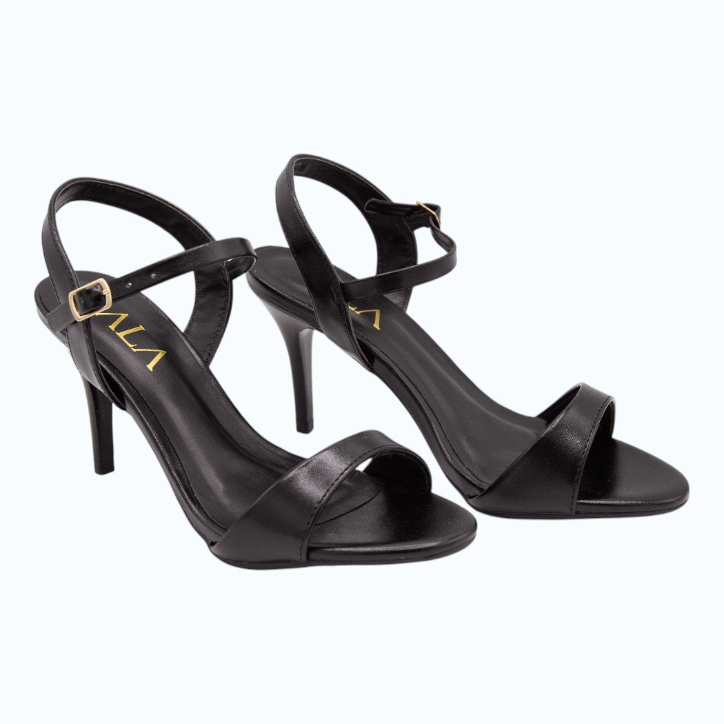 SANDALIAS CON CORREA AL TOBILLO NEGRAS