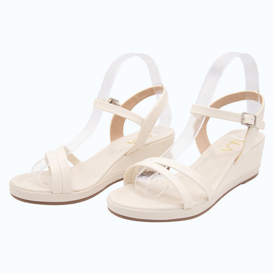 SANDALIAS BLANCO HUESO CORREA AJUSTABLE
