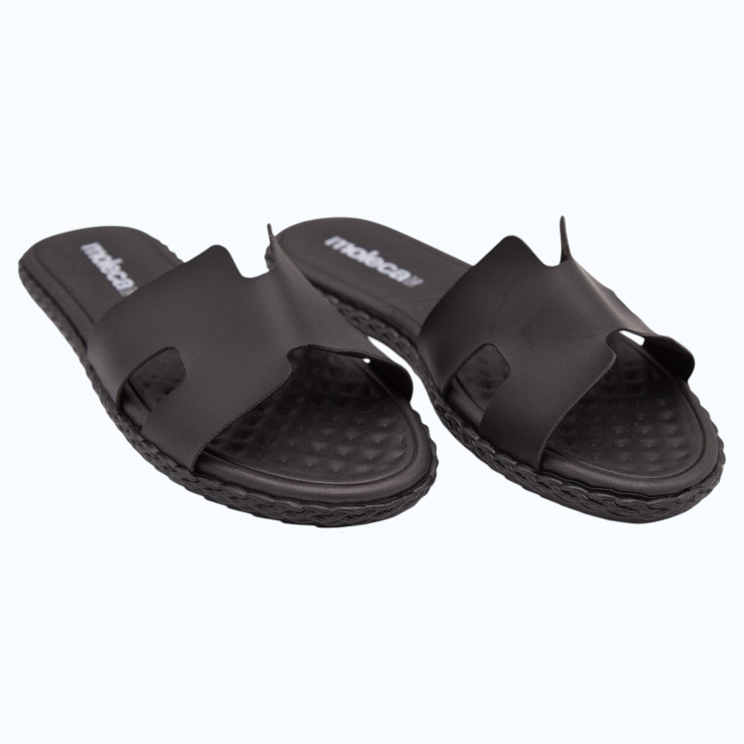 SANDALIA PLANA ESTILO H NEGRAS