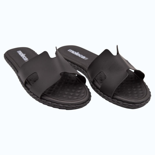 SANDALIA PLANA ESTILO H NEGRAS