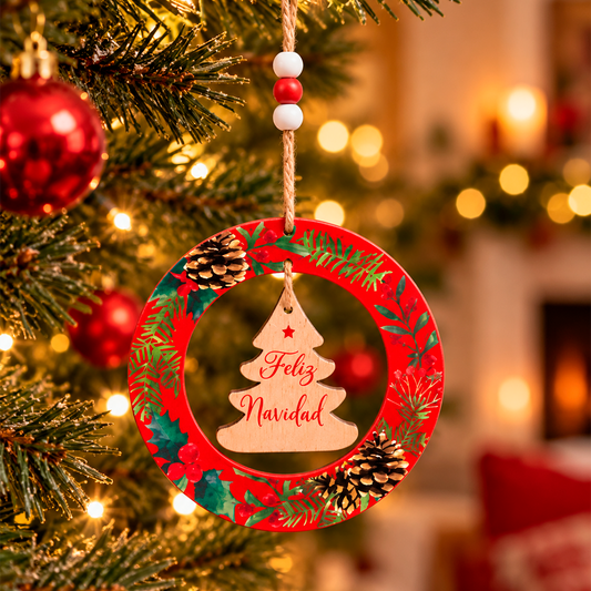 ADORNO DE MADERAS PARA ÁRBOL DE NAVIDAD