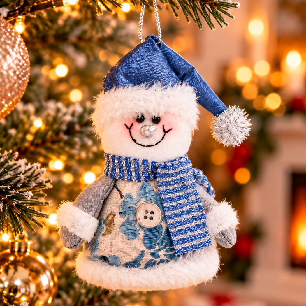 ADORNO MUÑECO DE NIEVE PARA ÁRBOL