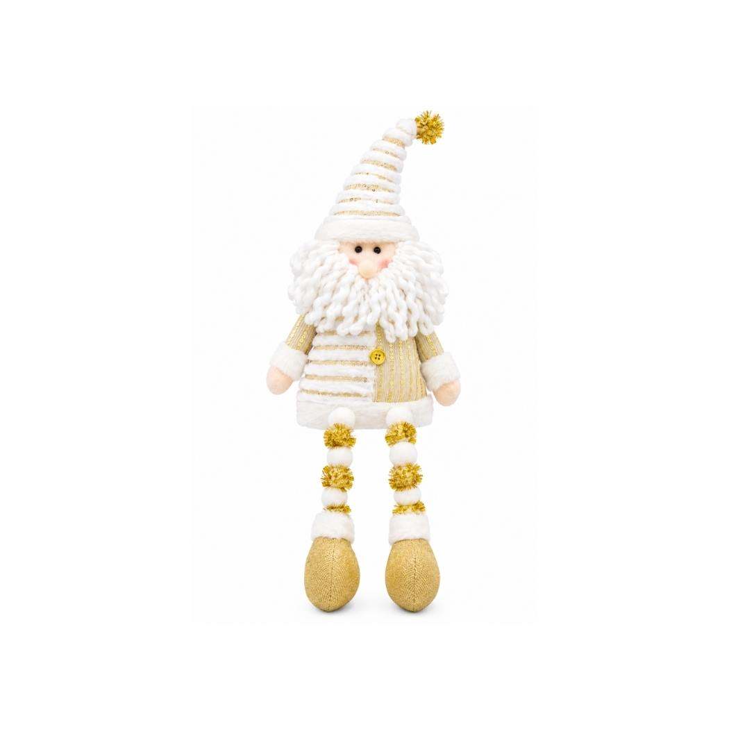 ADORNO MUÑECO SANTA CLAUS CON PIERNAS LARGAS DORADO