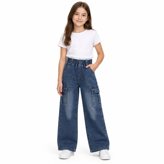 JEANS CARGO DE NIÑA