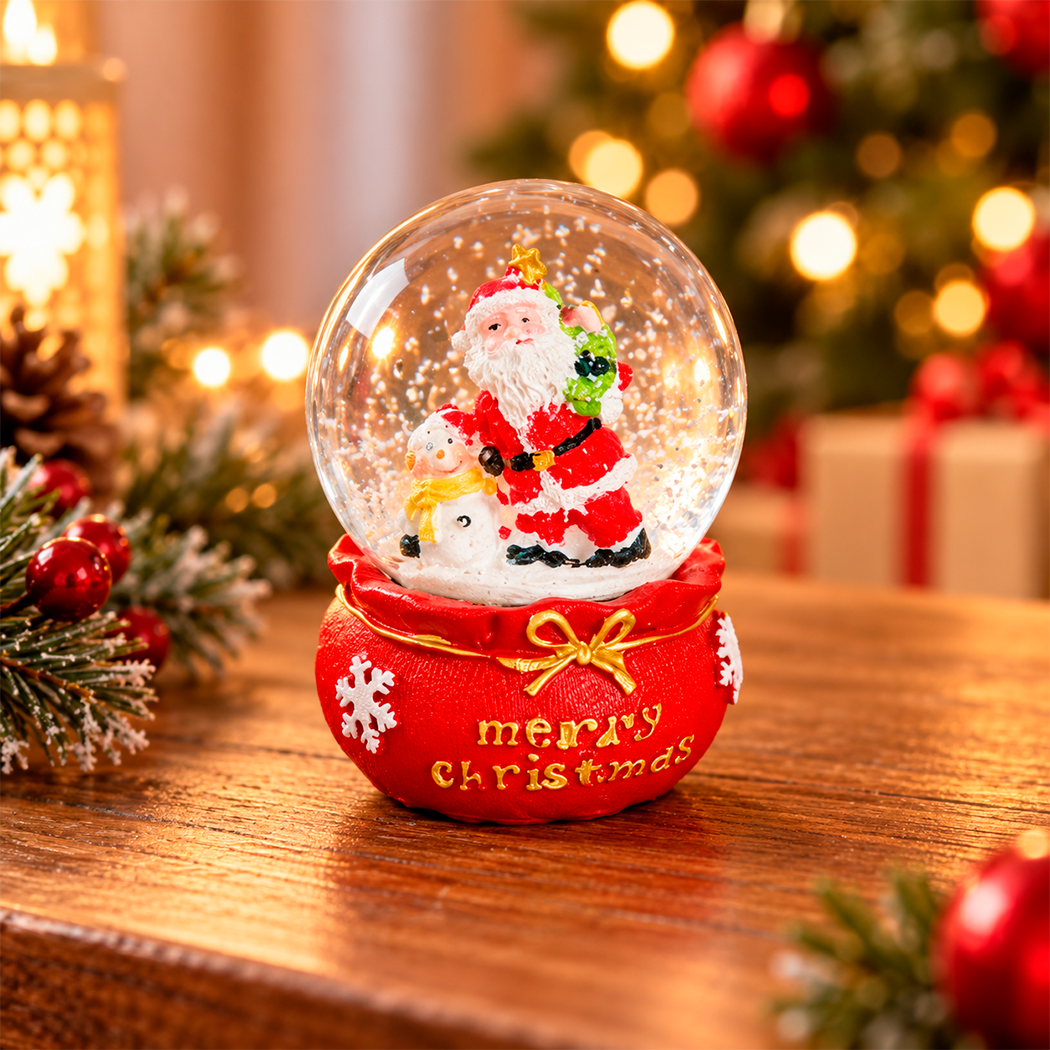ADORNO ESFERA NAVIDEÑA DISEÑO DE SANTA CLAUS