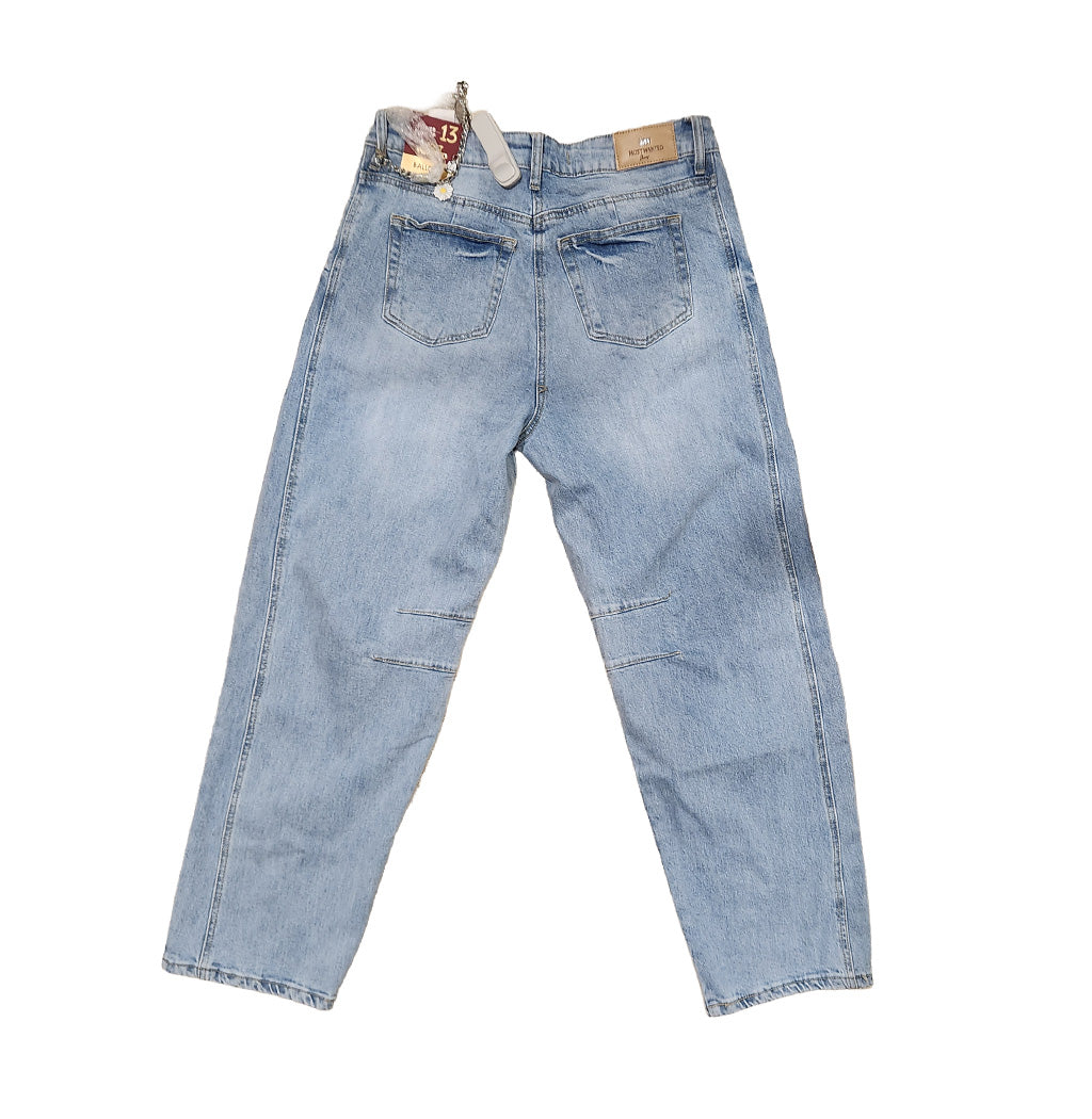 PANTALÓN DENIM PETITE BALLOON AZUL CLARO