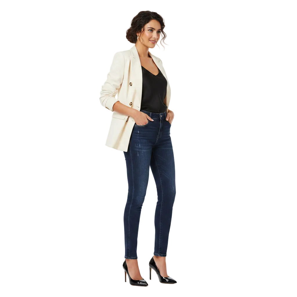 PANTALÓN DENIM SKINNY AZUL