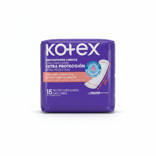 PROTECTORES DIARIOS LARGOS KOTEX 15U