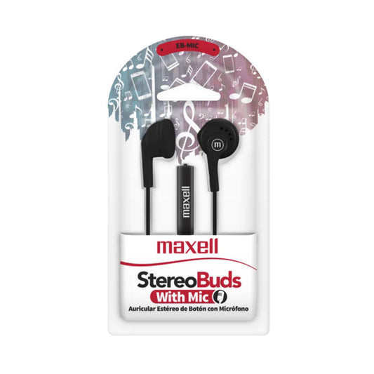 AUDIFONO EB MIC BLK MAXELL