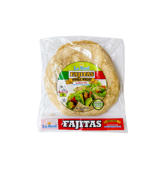 FAJITAS WHOLE WHEAT LA REAL 20OZ