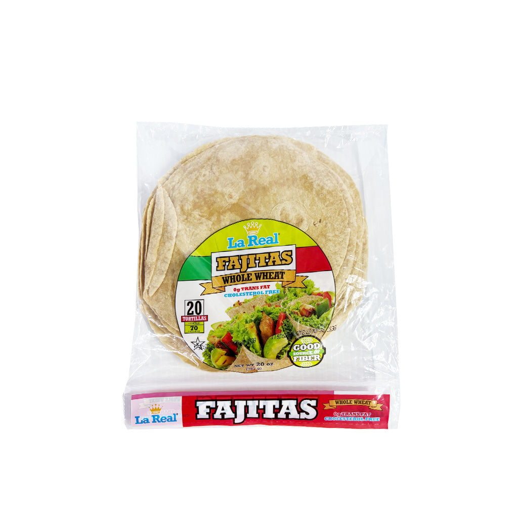 FAJITAS WHOLE WHEAT LA REAL 20OZ