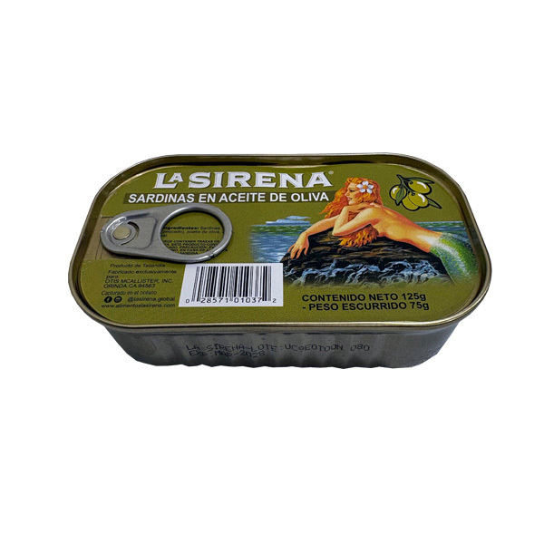 SARDINAS EN ACEITE DE OLIVA LA SIRENA 125GR