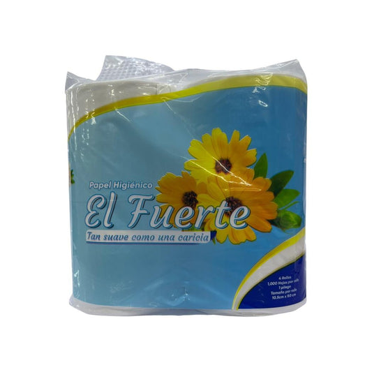 PAPEL HIGIÉNICO FLOR 4 ROLLOS 1000 HOJAS