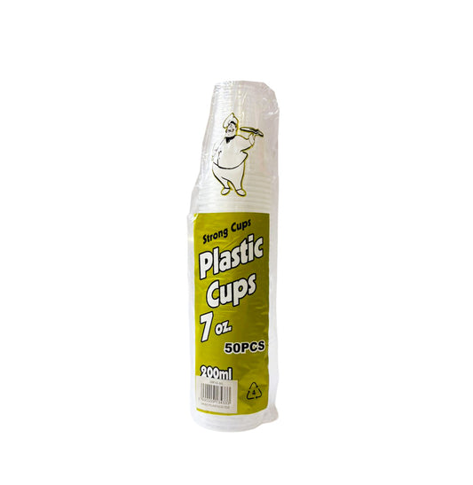 VASO PLASTICO TRANSPARENTE 50PZS 7OZ