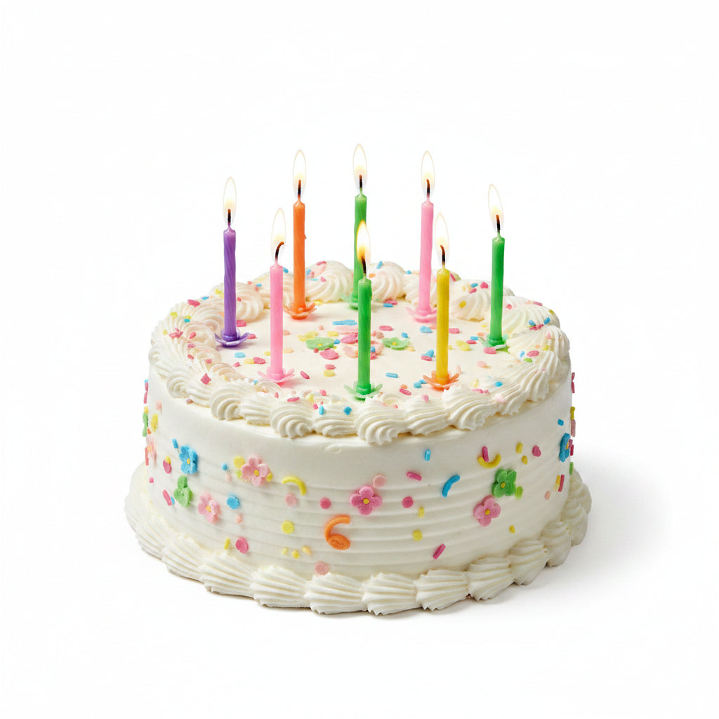 VELAS DE CUMPLEAÑOS CON BASE COPAS 6PZS