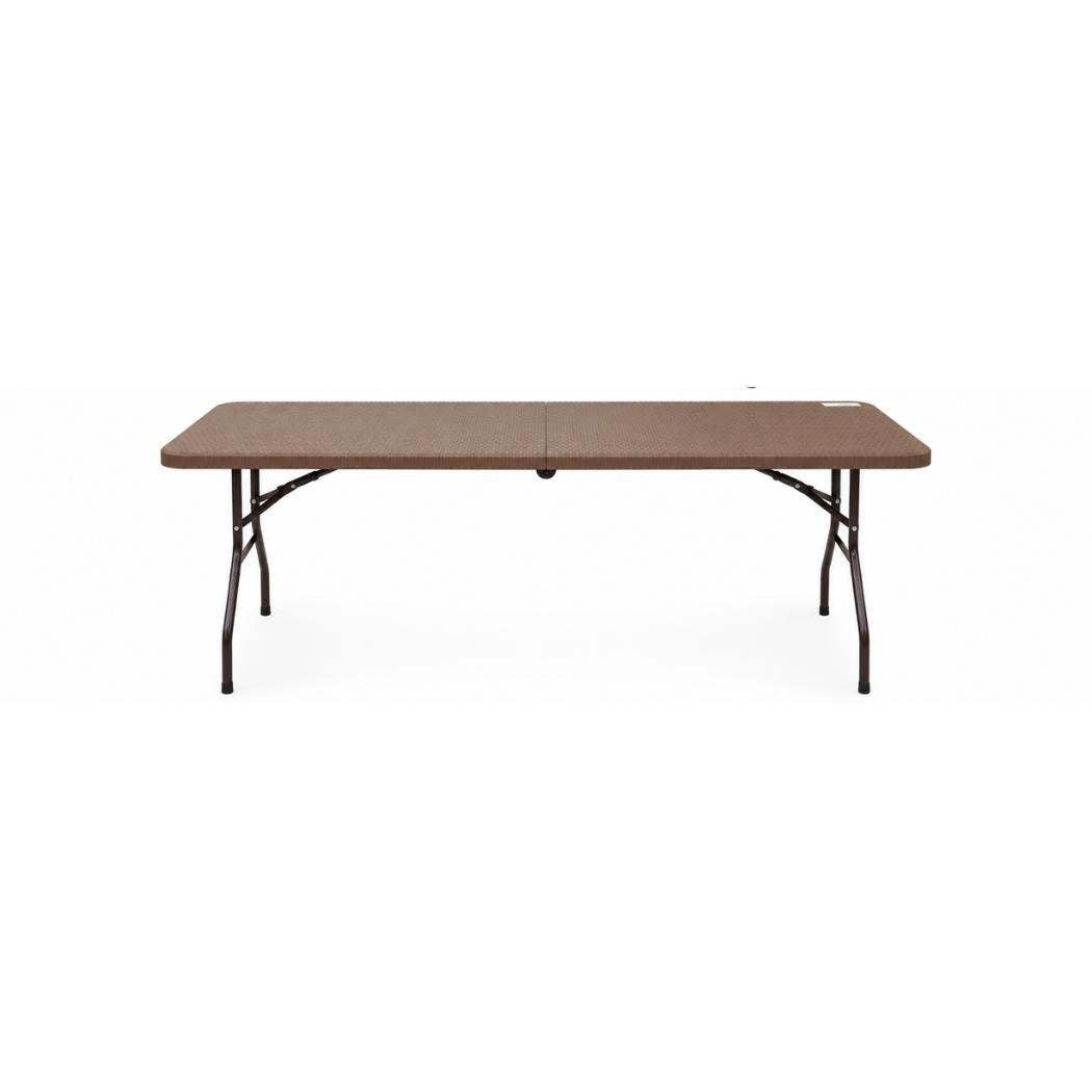 MESA PLÁSTICA PLEGABLE CHOCOLATE