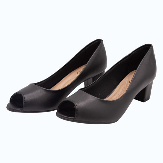 ZAPATOS PUNTA ABIERTA NEGROS