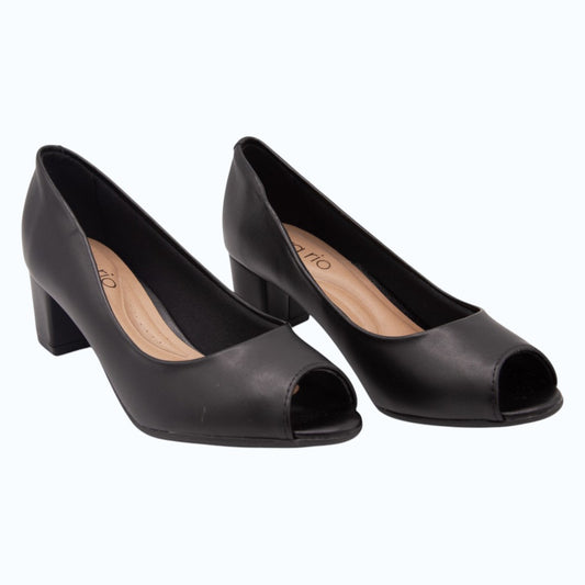 ZAPATOS PUNTA ABIERTA NEGROS