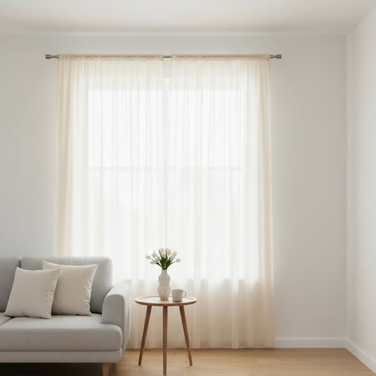 CORTINA DECORATIVA ROSADO PASTEL 52"X84"