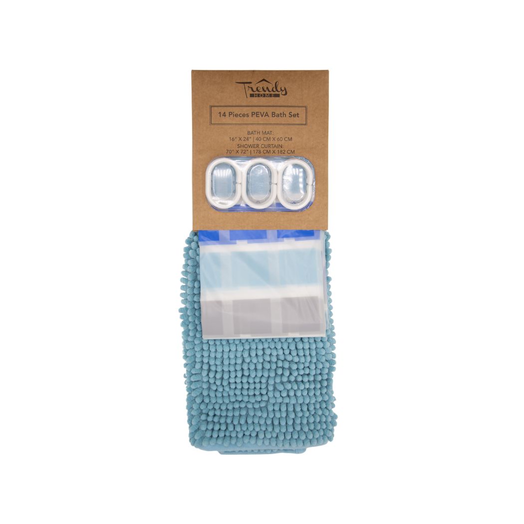 SET DE CORTINAS DE BAÑO 14PZS