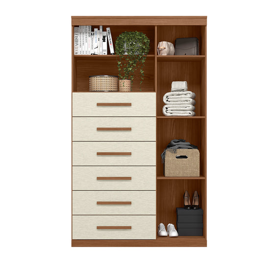 CÓMODA 1 PUERTA Y 6 GAVETAS